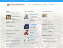 Tablet Screenshot of animatronicbear.com